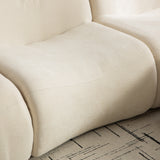 Canapé modulaire chenille beige 2 places
