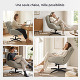 Einstellbare ergonomische Büro -Sessel mit Stoff Armlehnen weiße Schleife - Thomasina