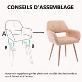 Scandinavian dining chair with black fabric armrests - CROMWELL BLACK Ⅰ