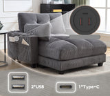 2-Sitzer-Sofa aus beigem Stoff im skandinavischen Stil – AHBARM