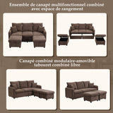 2-seater sofa in beige fabric Scandinavian style - AHBARM