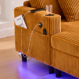 2-seater sofa in beige fabric Scandinavian style - AHBARM