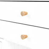 Coiffeuse avec miroir LED 3 couleurs, table de maquillage en bois avec 3 tiroirs et armoire latérale, design extensible