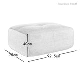Tabouret en tissu côtelé pour canapé, beige, 1 PCS