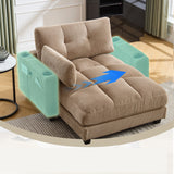 2-seater sofa in beige fabric Scandinavian style - AHBARM