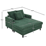 2-seater sofa in beige fabric Scandinavian style - AHBARM