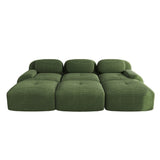 2-seater sofa bed in dark gray fabric with side pockets, modern convertible sofa