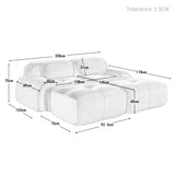 2-seater sofa bed in dark gray fabric with side pockets, modern convertible sofa