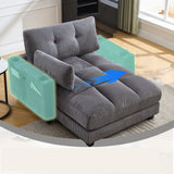 2-Sitzer-Sofa aus beigem Stoff im skandinavischen Stil – AHBARM