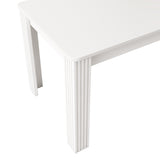 Rectangular dining table in particle panels finish oak with four robust feet