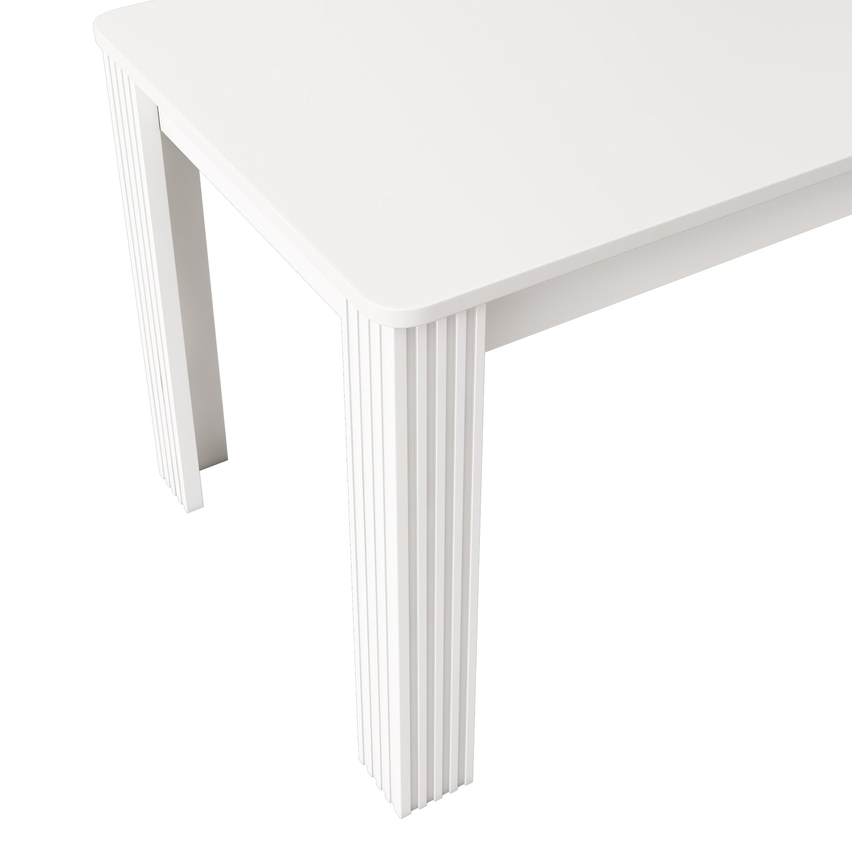 Rectangular dining table in particle panels finish oak with four robust feet