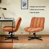 Fauteuil de relaxation réglable et pivotant avec accoudoirs et assise épaisse en chenille rouge - CONFOD