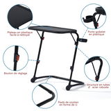 Ensemble avec table d’appoint noire pliable et fauteuil de bureau en velours côtelé vert olive âââââââ€?BASELINE & ROSS