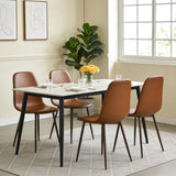 Set of 4 industrial dining chairs in suede - Charlton