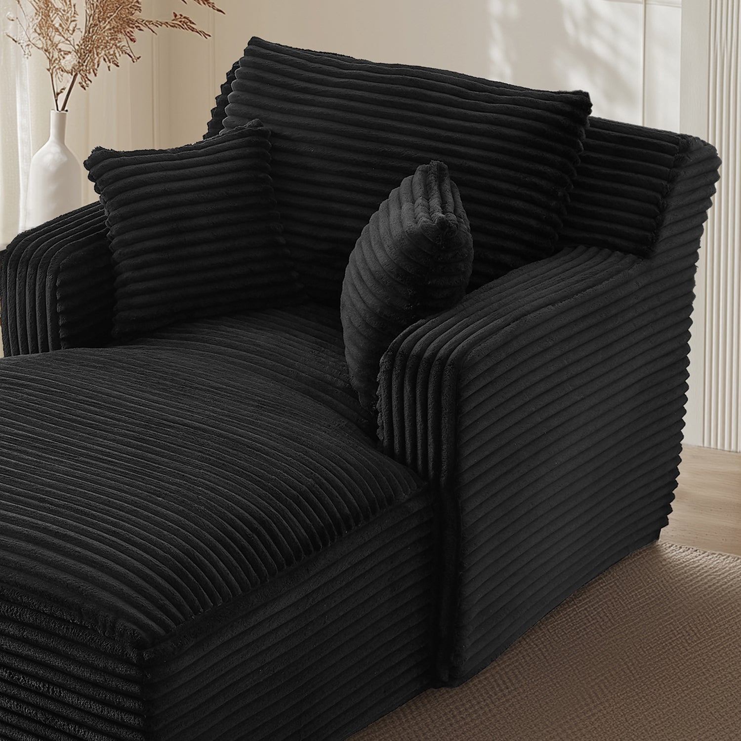 2-seater sofa in beige fabric Scandinavian style - AHBARM