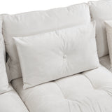 2-seater sofa in beige fabric Scandinavian style - AHBARM