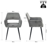 Round Table Table Table Table Timber Ø80 cm with 4 black velvet chairs, modern and comfortable style