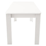 Rectangular dining table in particle panels finish oak with four robust feet