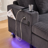 2-seater sofa in beige fabric Scandinavian style - AHBARM