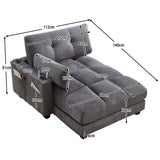 2-Sitzer-Sofa aus beigem Stoff im skandinavischen Stil – AHBARM