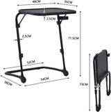Table d’appoint pliable pour ordinateur portable, bout de canapé réglable en hauteur avec plateau inclinable et porte-gobelet - BASELINE