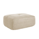Tabouret en tissu côtelé pour canapé, beige, 1 PCS