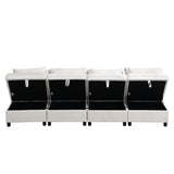 2-seater sofa in beige fabric Scandinavian style - AHBARM