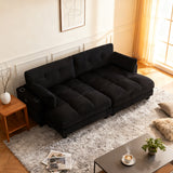 2-seater sofa in beige fabric Scandinavian style - AHBARM
