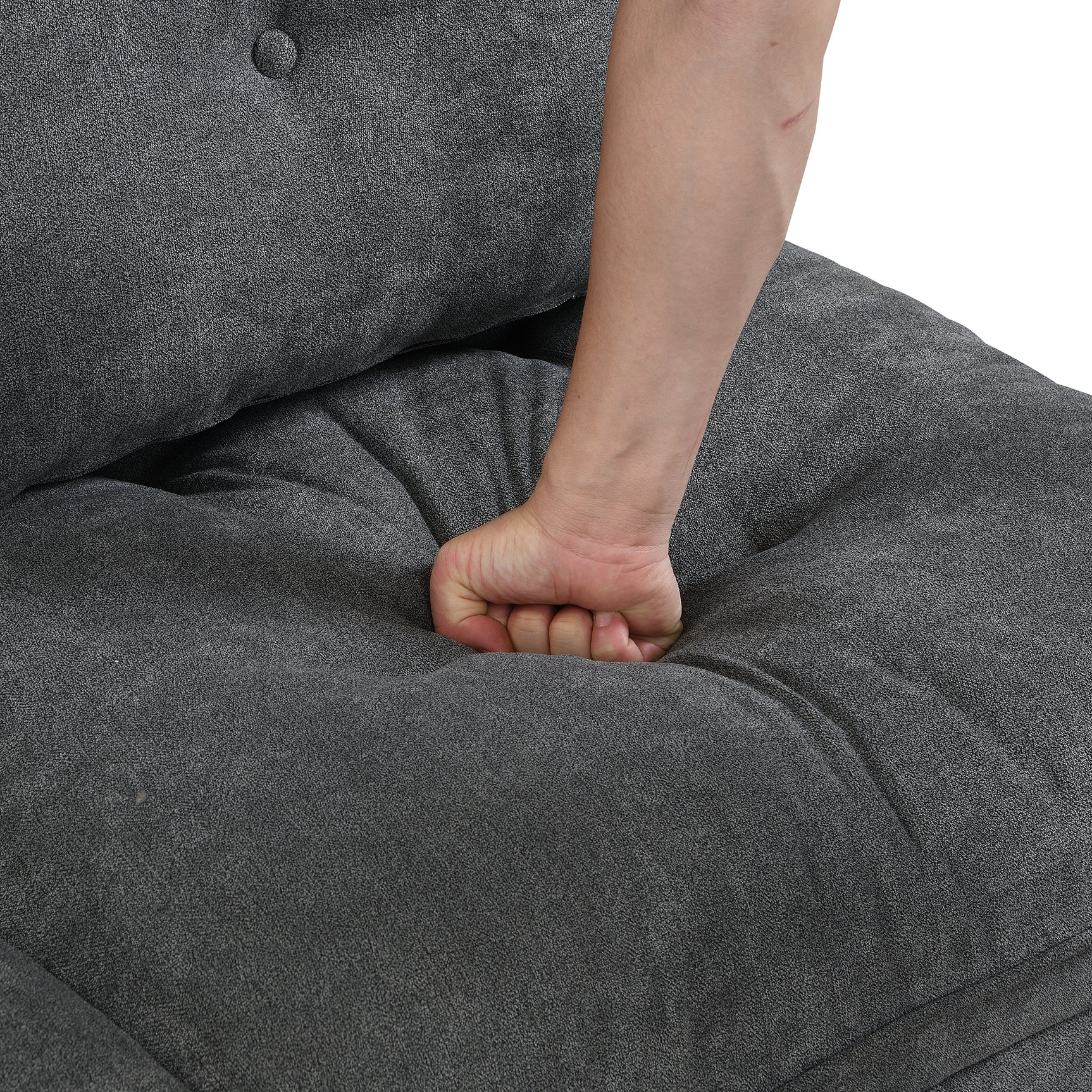 2-seater sofa in beige fabric Scandinavian style - AHBARM