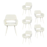 Set of 2 Scandinavian dining room armchairs with beige fabric armrests - Cromwell