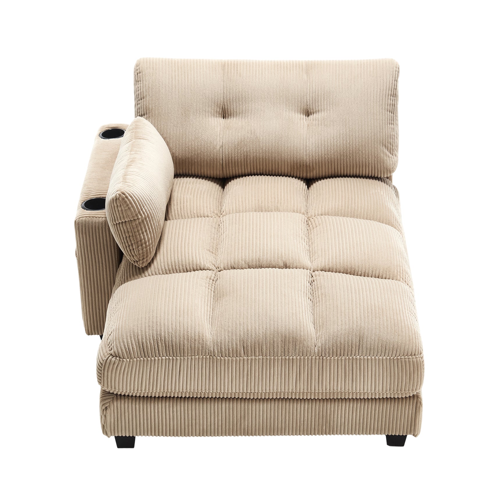 2-seater sofa in beige fabric Scandinavian style - AHBARM