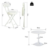 Round Table Table Table Table Timber Ø80 cm with 4 black velvet chairs, modern and comfortable style
