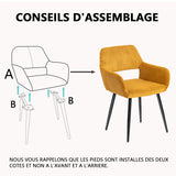 Round Table Table Table Table Timber Ø80 cm with 4 black velvet chairs, modern and comfortable style