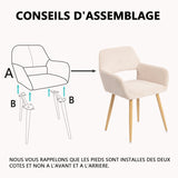 Round Table Table Table Table Timber Ø80 cm with 4 black velvet chairs, modern and comfortable style