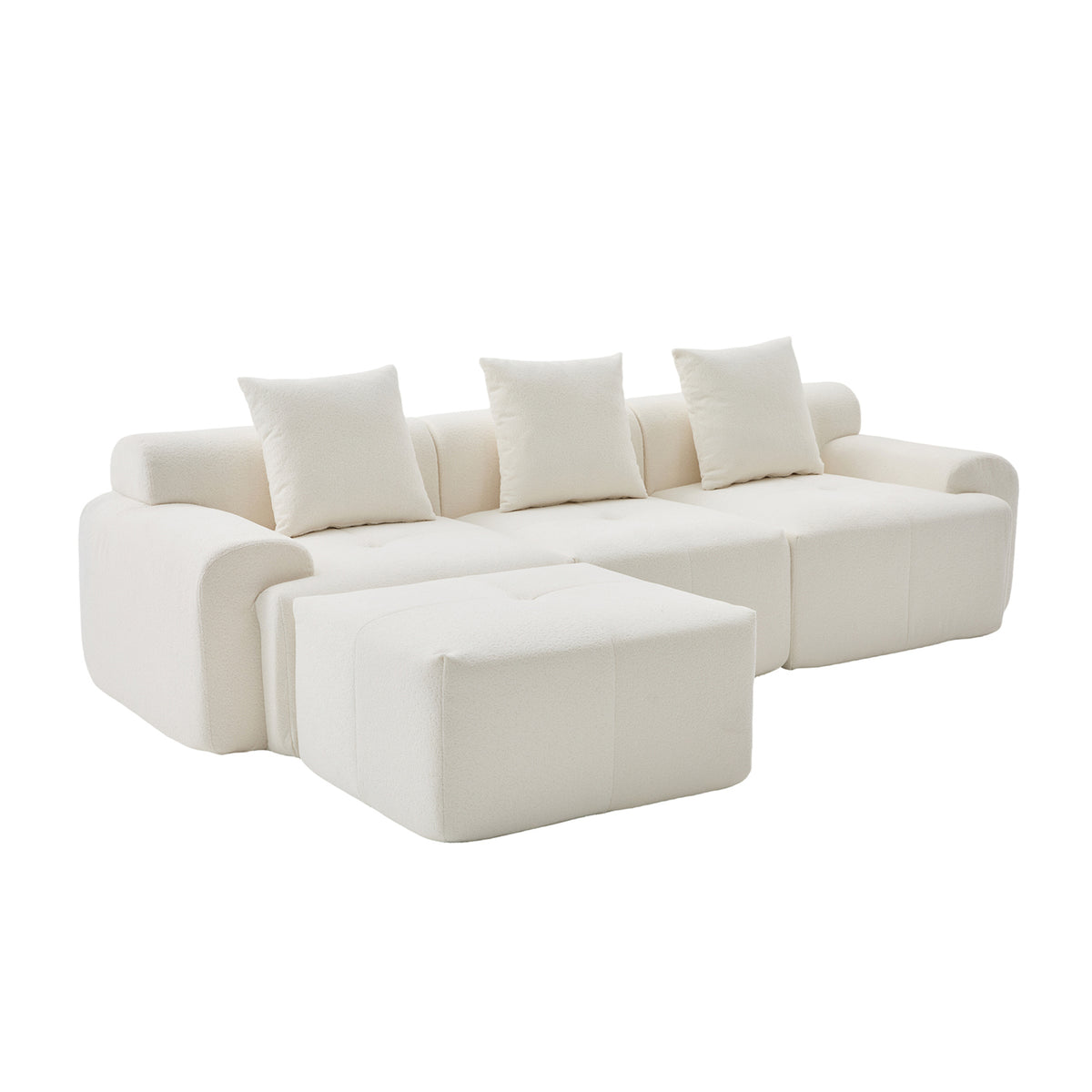 2-seater sofa bed in dark gray fabric with side pockets, modern convertible sofa