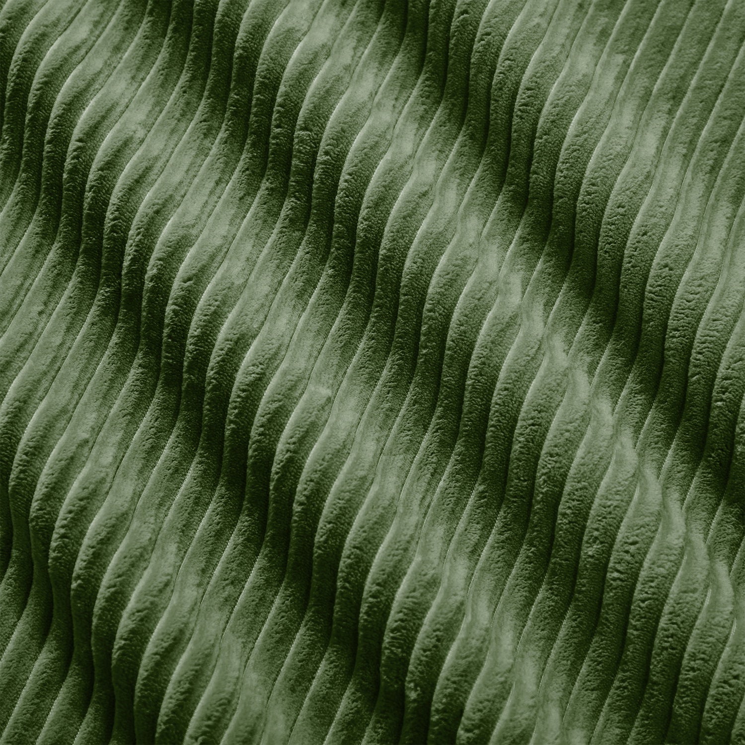 Ensemble de canapés avec accoudoirs incurvés et base antidérapante en tissu velours côtelé doux pour le salon, vert, siège 2 + tabouret 2