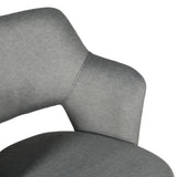 Lot de 2 chaises de salle à manger scandinaves avec accoudoirs en tissu résistant aux animaux et assise rembourrée, gris - AKANJI CC