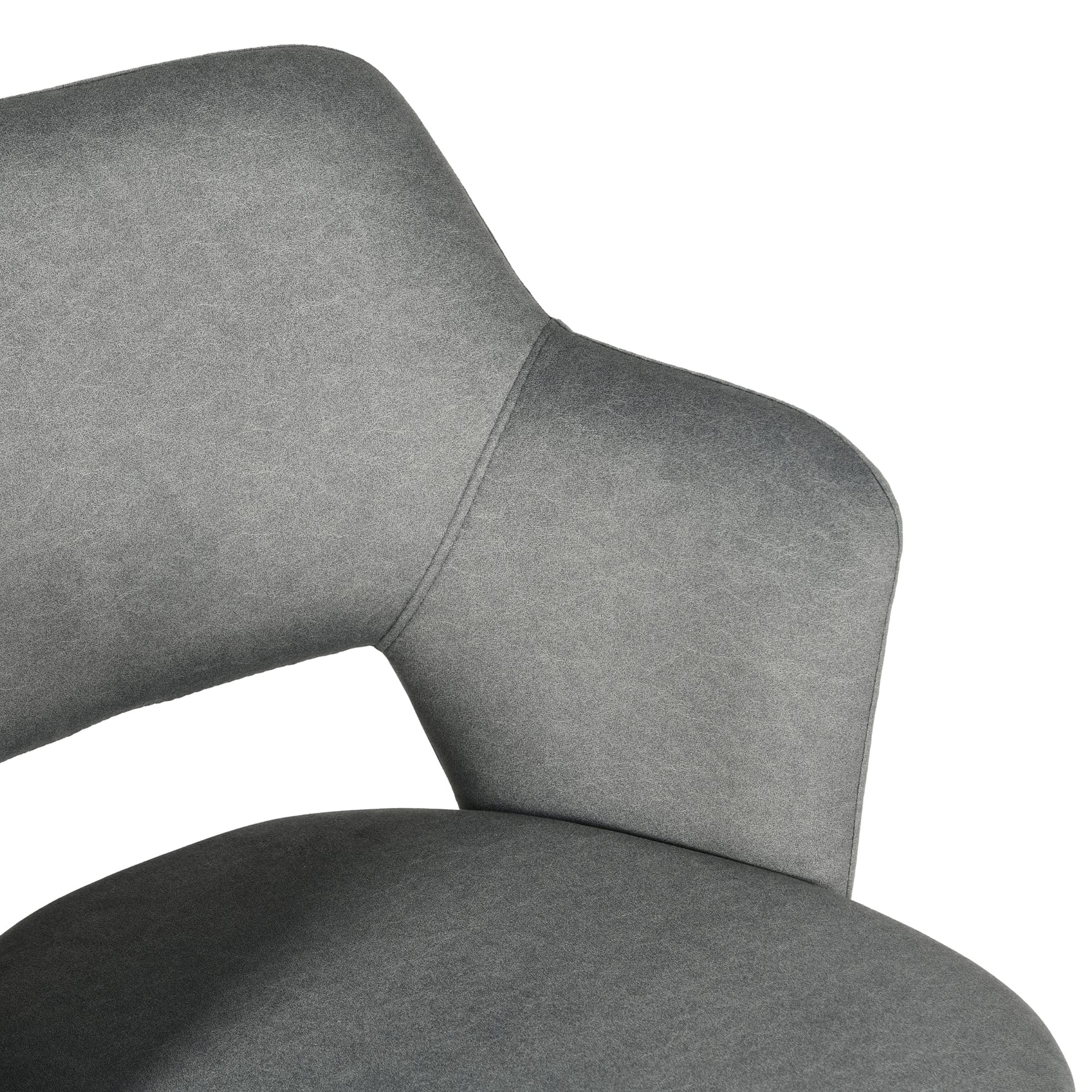 Lot de 2 chaises de salle à manger scandinaves avec accoudoirs en tissu résistant aux animaux et assise rembourrée, gris - AKANJI CC