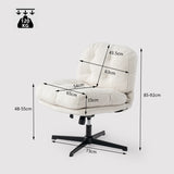 Pivoting lounge chair adjustable in white ribbed velvet - Alintonex