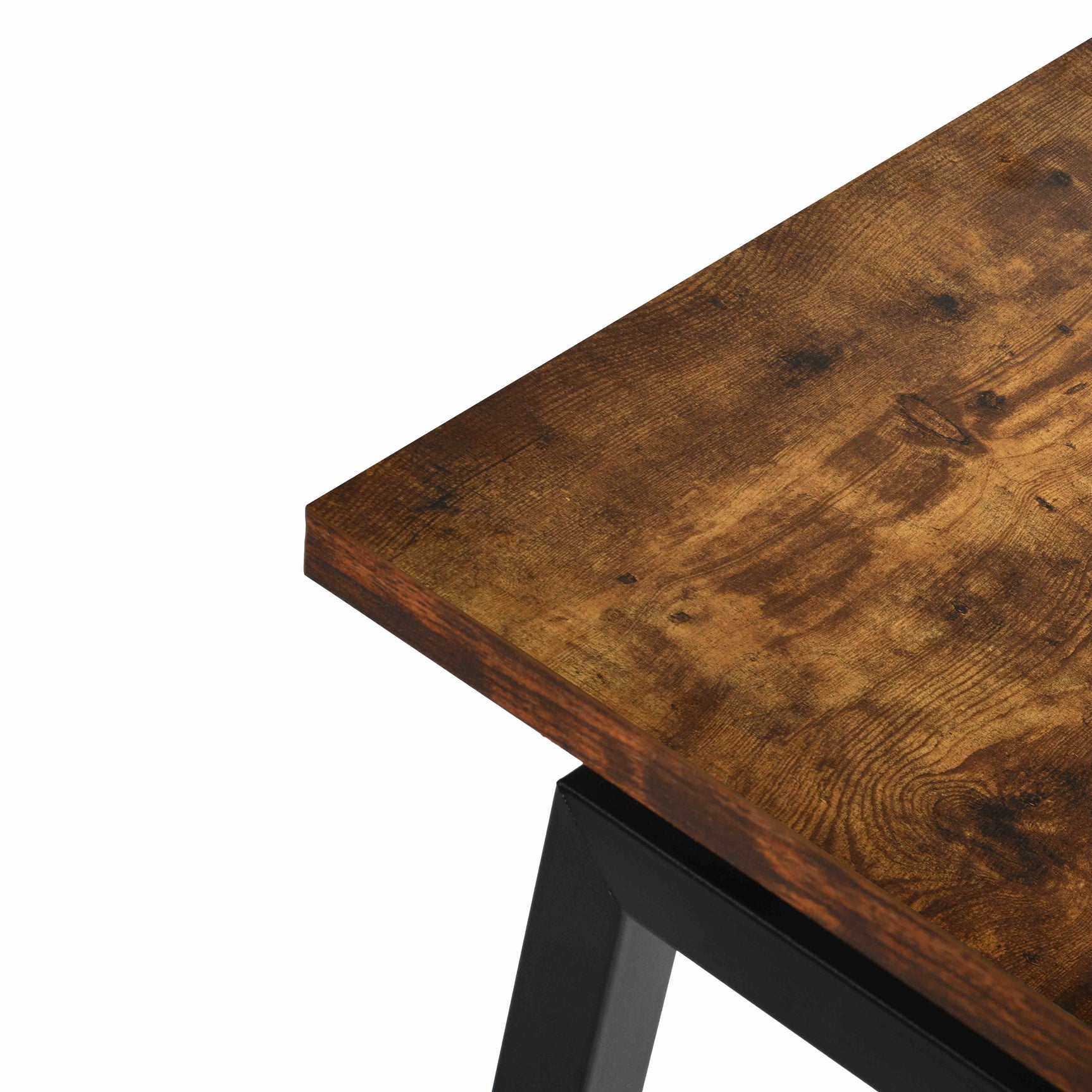 Faltbarer industrieller Computertisch mit 4 Holz- und Black -Metall -Rollen - Ascoli