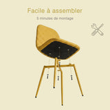 Round Table Table Table Table Timber Ø80 cm with 4 black velvet chairs, modern and comfortable style