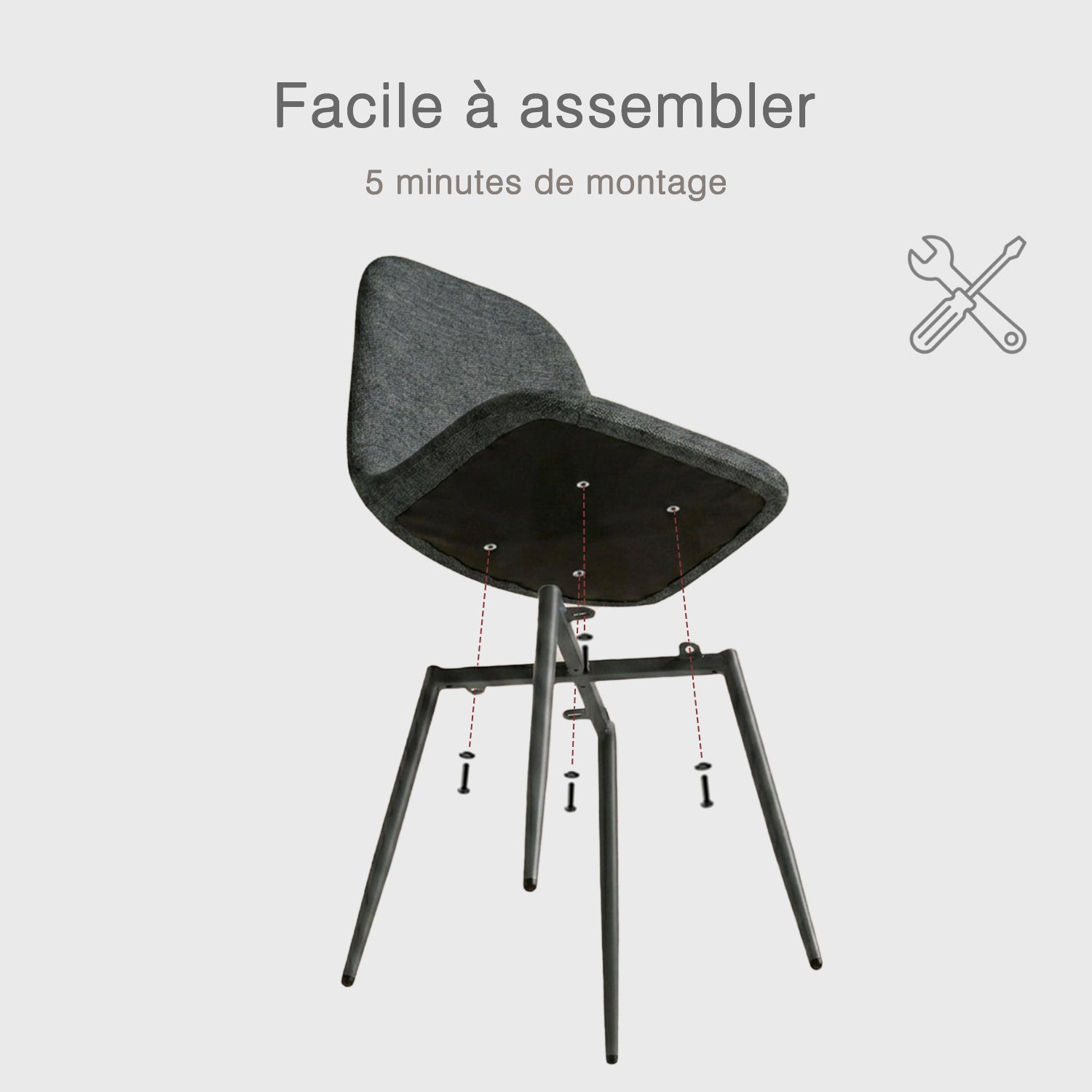 Round Table Table Table Table Timber Ø80 cm with 4 black velvet chairs, modern and comfortable style