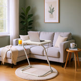 Foldable side table for laptop, adjustable sofa adjustable sofa with tilting tray and cup holder-baseline