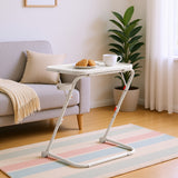 Table d’appoint pliable pour ordinateur portable, bout de canapé réglable en hauteur avec plateau inclinable et porte-gobelet beige- BASELINE
