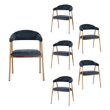 Set of 2 Scandinavian dining room armchairs with beige fabric armrests - Cromwell