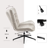 Adjustable leisure armchair in 360 ° swivel crushed caterpillar - Charlotte