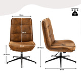 Leisure chair adjustable in 360 ° swivel suede - Charlotte