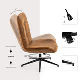 Leisure chair adjustable in 360 ° swivel suede - Charlotte