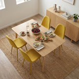 Set of 4 industrial dining chairs in suede - Charlton