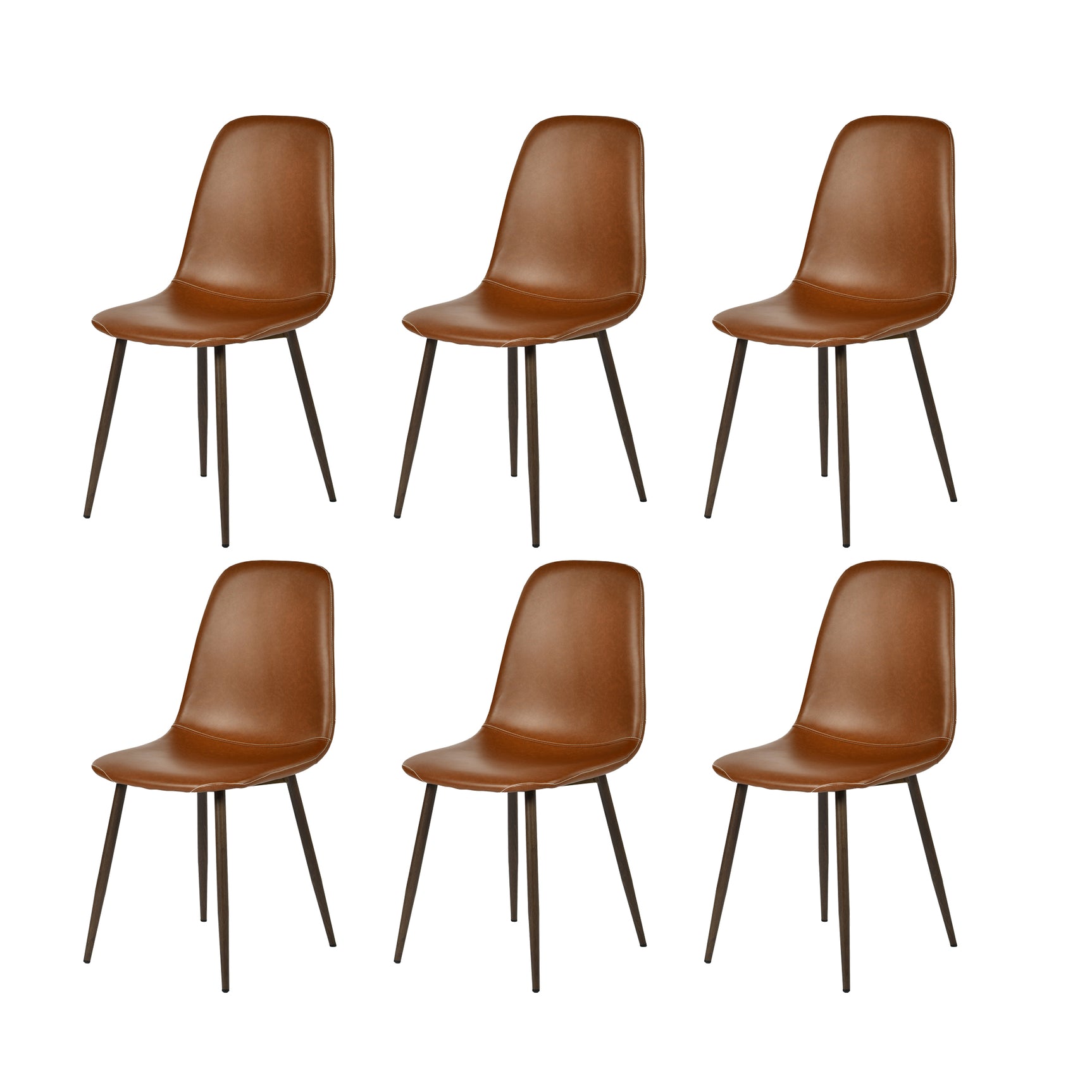 Set of 4 industrial dining chairs in suede - Charlton